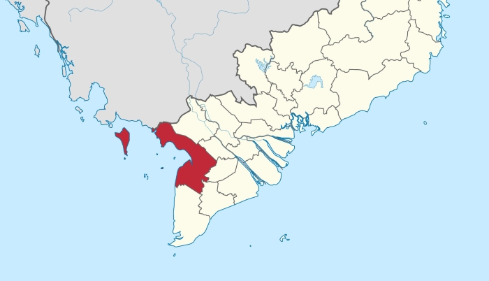 Vị trí tỉnh Kiên Giang trên bản đồ Việt Nam (màu đỏ)